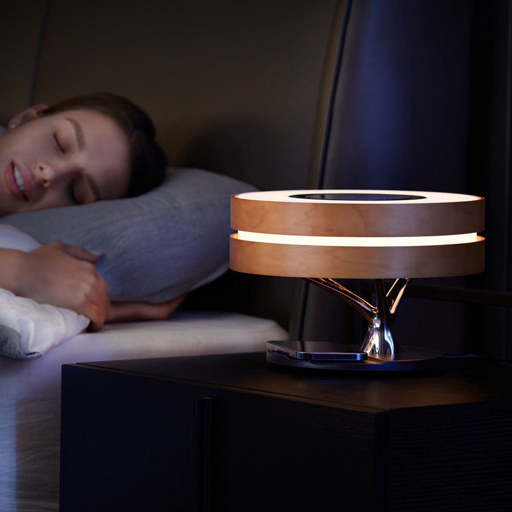 Wireless Charging Smart Bluetooth Speaker Night Light Bedroom Bedside Decorati