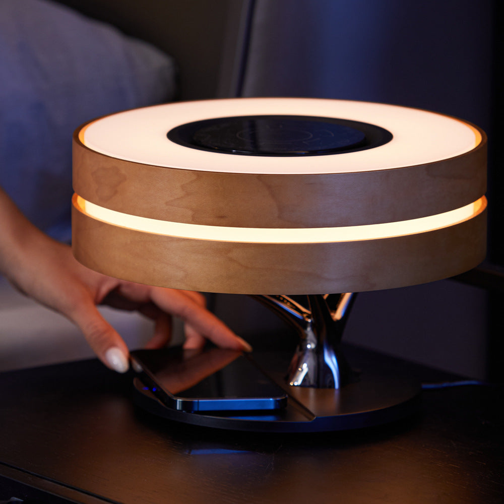 Wireless Charging Smart Bluetooth Speaker Night Light Bedroom Bedside Decorati