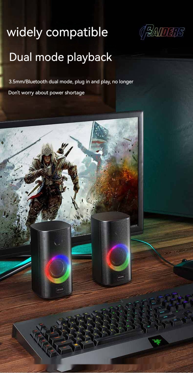 Game Colorful E-sports Desktop Bluetooth Speaker Dual Speaker Computer Stereo Speake
