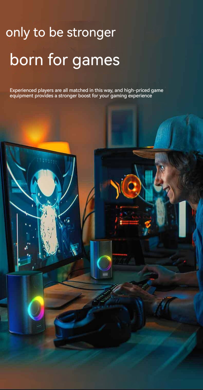 Game Colorful E-sports Desktop Bluetooth Speaker Dual Speaker Computer Stereo Speake